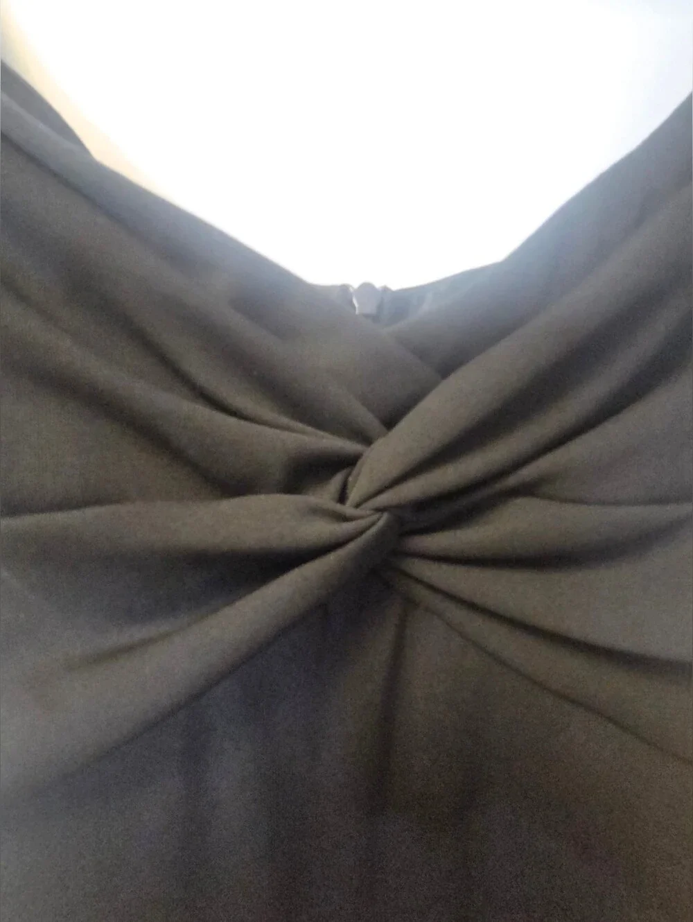 David Meister Black Twist Bust Cap Sleeve Maxi Gown Dress Size 2 Formal